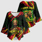 Menelik II Kimono Sleeve Blouse with Lion of Adwa Title, Battle of Adwa 1896 Graphic and Bold Pan-African - African Pride
