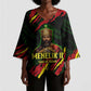 Menelik II Kimono Sleeve Blouse with Lion of Adwa Title, Battle of Adwa 1896 Graphic and Bold Pan-African - African Pride