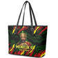 Menelik II Leather Tote Bag with Lion of Adwa Title, Battle of Adwa 1896 Graphic and Bold Pan-African - African Pride