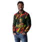 Menelik II Long Sleeve Polo Shirt with Lion of Adwa Title, Battle of Adwa 1896 Graphic and Bold Pan-African - African Pride