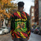 Menelik II Long Sleeve Shirt with Lion of Adwa Title, Battle of Adwa 1896 Graphic and Bold Pan-African - African Pride