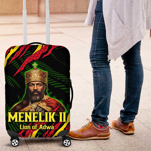 Menelik II Luggage Cover with Lion of Adwa Title, Battle of Adwa 1896 Graphic and Bold Pan-African - African Pride