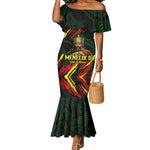 Menelik II Mermaid Dress with Lion of Adwa Title, Battle of Adwa 1896 Graphic and Bold Pan-African - African Pride