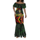 Menelik II Mermaid Dress with Lion of Adwa Title, Battle of Adwa 1896 Graphic and Bold Pan-African - African Pride