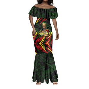 Menelik II Mermaid Dress with Lion of Adwa Title, Battle of Adwa 1896 Graphic and Bold Pan-African - African Pride