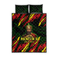 Menelik II Quilt Bed Set with Lion of Adwa Title, Battle of Adwa 1896 Graphic and Bold Pan-African - African Pride
