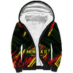 Menelik II Sherpa Hoodie with Lion of Adwa Title, Battle of Adwa 1896 Graphic and Bold Pan-African - African Pride