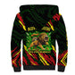 Menelik II Sherpa Hoodie with Lion of Adwa Title, Battle of Adwa 1896 Graphic and Bold Pan-African - African Pride