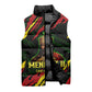 Menelik II Sleeveless Puffer Jacket with Lion of Adwa Title, Battle of Adwa 1896 Graphic and Bold Pan-African - African Pride