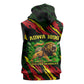 Menelik II Sleeveless Zip Hoodie with Lion of Adwa Title, Battle of Adwa 1896 Graphic and Bold Pan-African - African Pride