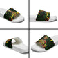 Menelik II Slide Sandals with Lion of Adwa Title, Battle of Adwa 1896 Graphic and Bold Pan-African - African Pride
