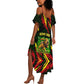 Menelik II Summer Maxi Dress with Lion of Adwa Title, Battle of Adwa 1896 Graphic and Bold Pan-African - African Pride