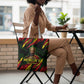 Menelik II Tote Bag with Lion of Adwa Title, Battle of Adwa 1896 Graphic and Bold Pan-African - African Pride