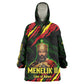 Menelik II Wearable Blanket Hoodie with Lion of Adwa Title, Battle of Adwa 1896 Graphic and Bold Pan-African - African Pride
