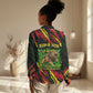 Menelik II Women Casual Shirt with Lion of Adwa Title, Battle of Adwa 1896 Graphic and Bold Pan-African - African Pride