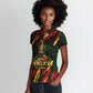 Menelik II Women Polo Shirt with Lion of Adwa Title, Battle of Adwa 1896 Graphic and Bold Pan-African - African Pride