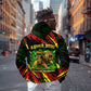 Menelik II Zip Hoodie with Lion of Adwa Title, Battle of Adwa 1896 Graphic and Bold Pan-African - African Pride