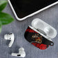 Menelik II AirPods Case with Adwa Victory Map, Africa Defeated an Empire Text and Red Geometric - African Pride