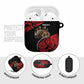 Menelik II AirPods Case with Adwa Victory Map, Africa Defeated an Empire Text and Red Geometric - African Pride