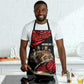 Menelik II Apron with Adwa Victory Map, Africa Defeated an Empire Text and Red Geometric - African Pride