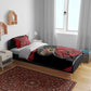 Menelik II Bedding Set with Adwa Victory Map, Africa Defeated an Empire Text and Red Geometric - African Pride