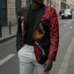 Menelik II Blazer with Adwa Victory Map, Africa Defeated an Empire Text and Red Geometric - African Pride