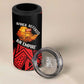 Menelik II 4 in 1 Can Cooler Tumbler with Adwa Victory Map, Africa Defeated an Empire Text and Red Geometric - African Pride