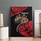 Menelik II Canvas Wall Art with Adwa Victory Map, Africa Defeated an Empire Text and Red Geometric - African Pride