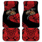Menelik II Car Mats with Adwa Victory Map, Africa Defeated an Empire Text and Red Geometric - African Pride