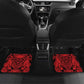 Menelik II Car Mats with Adwa Victory Map, Africa Defeated an Empire Text and Red Geometric - African Pride
