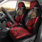 Menelik II Car Seat Cover with Adwa Victory Map, Africa Defeated an Empire Text and Red Geometric - African Pride