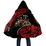 Menelik II Cloak with Adwa Victory Map, Africa Defeated an Empire Text and Red Geometric - African Pride