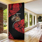 Menelik II Door Cover with Adwa Victory Map, Africa Defeated an Empire Text and Red Geometric - African Pride
