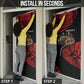Menelik II Door Cover with Adwa Victory Map, Africa Defeated an Empire Text and Red Geometric - African Pride