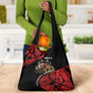 Menelik II Grocery Bag with Adwa Victory Map, Africa Defeated an Empire Text and Red Geometric - African Pride
