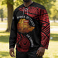 Menelik II Hockey Jersey with Adwa Victory Map, Africa Defeated an Empire Text and Red Geometric - African Pride