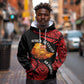 Menelik II Hoodie with Adwa Victory Map, Africa Defeated an Empire Text and Red Geometric - African Pride