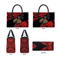 Menelik II Leather Bag with Adwa Victory Map, Africa Defeated an Empire Text and Red Geometric - African Pride