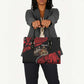 Menelik II Leather Bag with Adwa Victory Map, Africa Defeated an Empire Text and Red Geometric - African Pride