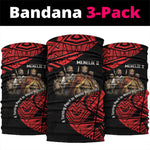 Menelik II Neck Gaiter with Adwa Victory Map, Africa Defeated an Empire Text and Red Geometric - African Pride