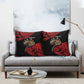 Menelik II Pillow Cover with Adwa Victory Map, Africa Defeated an Empire Text and Red Geometric - African Pride