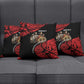Menelik II Pillow Cover with Adwa Victory Map, Africa Defeated an Empire Text and Red Geometric - African Pride