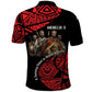 Menelik II Polo Shirt with Adwa Victory Map, Africa Defeated an Empire Text and Red Geometric - African Pride