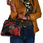 Menelik II Shoulder Handbag with Adwa Victory Map, Africa Defeated an Empire Text and Red Geometric - African Pride