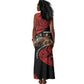 Menelik II Tank Maxi Dress with Adwa Victory Map, Africa Defeated an Empire Text and Red Geometric - African Pride