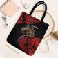 Menelik II Tote Bag with Adwa Victory Map, Africa Defeated an Empire Text and Red Geometric - African Pride