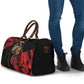 Menelik II Travel Bag with Adwa Victory Map, Africa Defeated an Empire Text and Red Geometric - African Pride