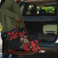 Menelik II Travel Bag with Adwa Victory Map, Africa Defeated an Empire Text and Red Geometric - African Pride