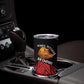 Menelik II Tumbler Cup with Adwa Victory Map, Africa Defeated an Empire Text and Red Geometric - African Pride