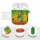 Menelik II AirPods Case with Crowned Portrait, Ethiopia Never Colonized Text and Pan-African Abstract - African Pride